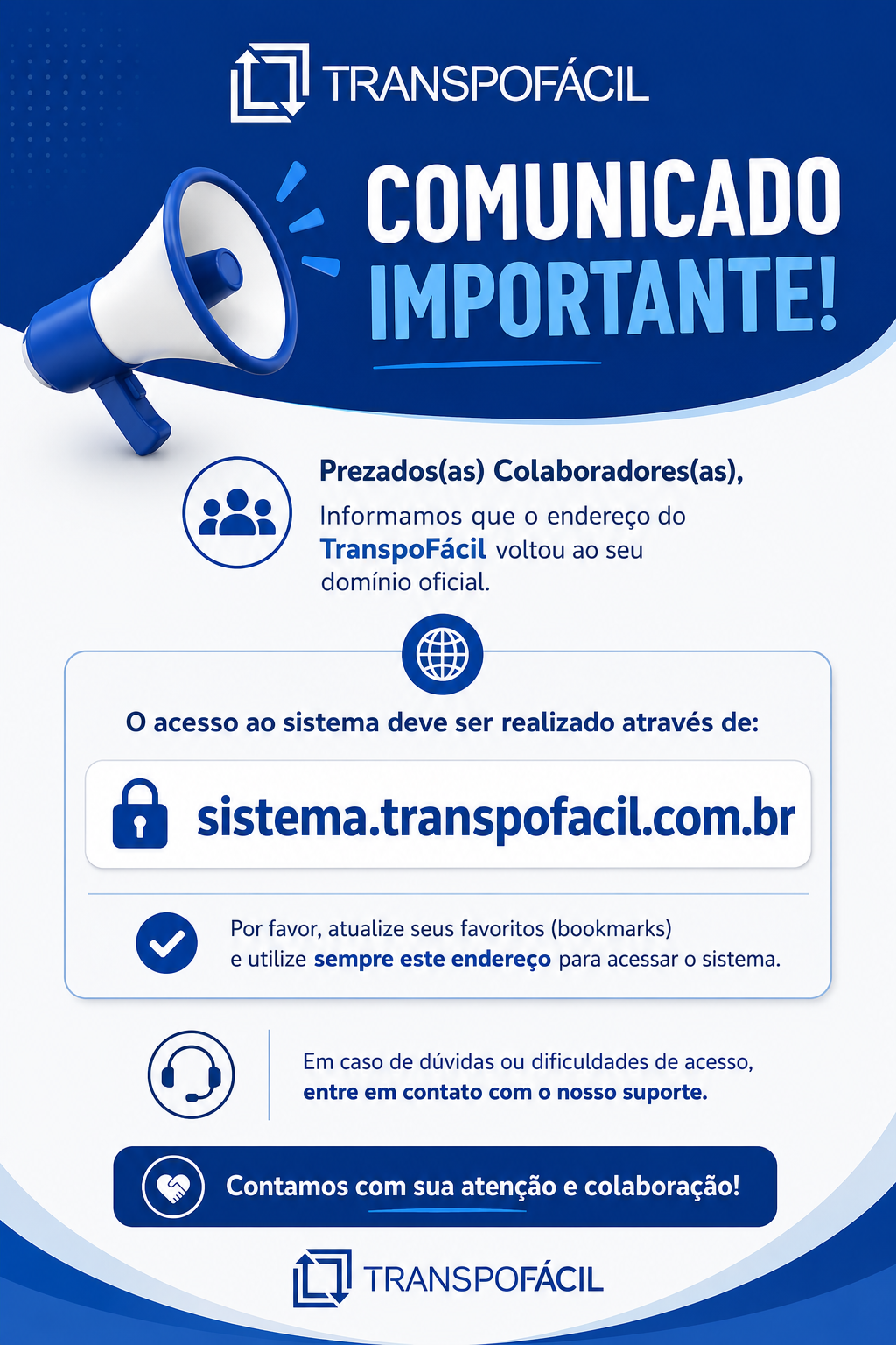 Comunicado TranspoFácil